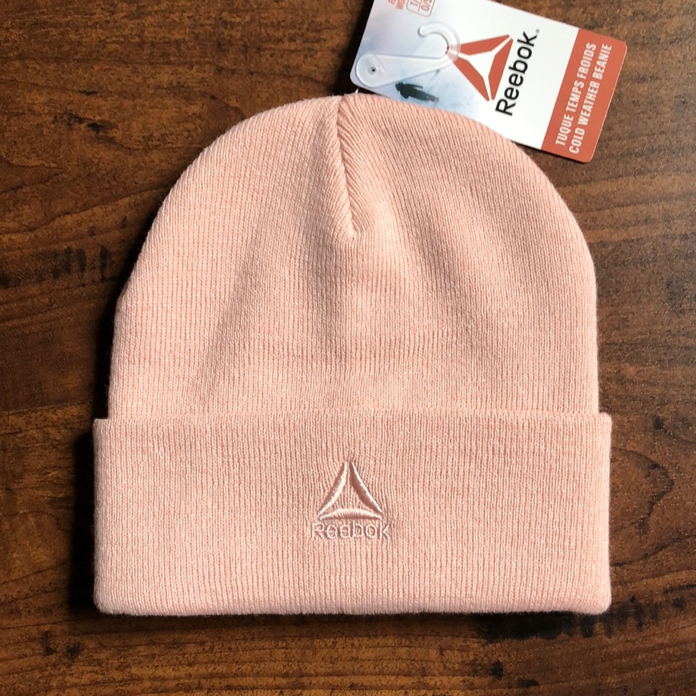 Reebok blush pink beanie NWT